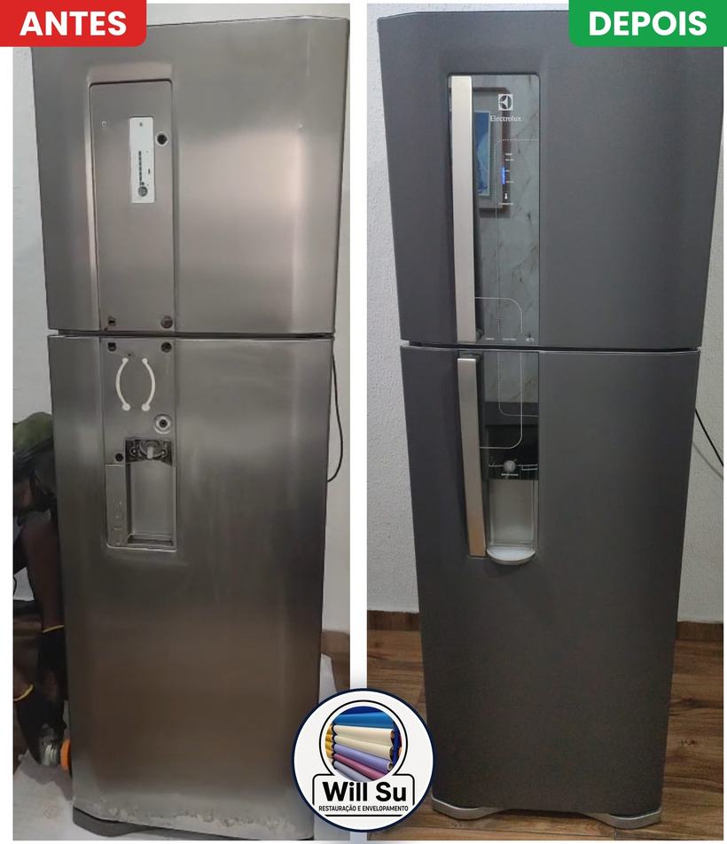 Geladeira inox com dispenser