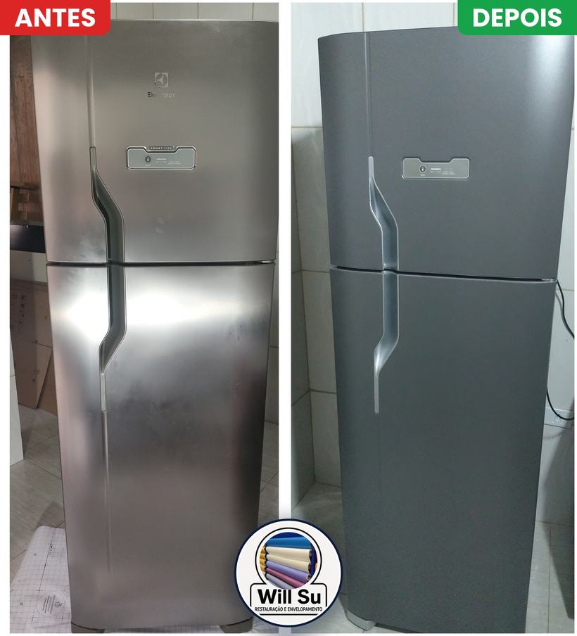 Geladeira Electrolux inox para grafite