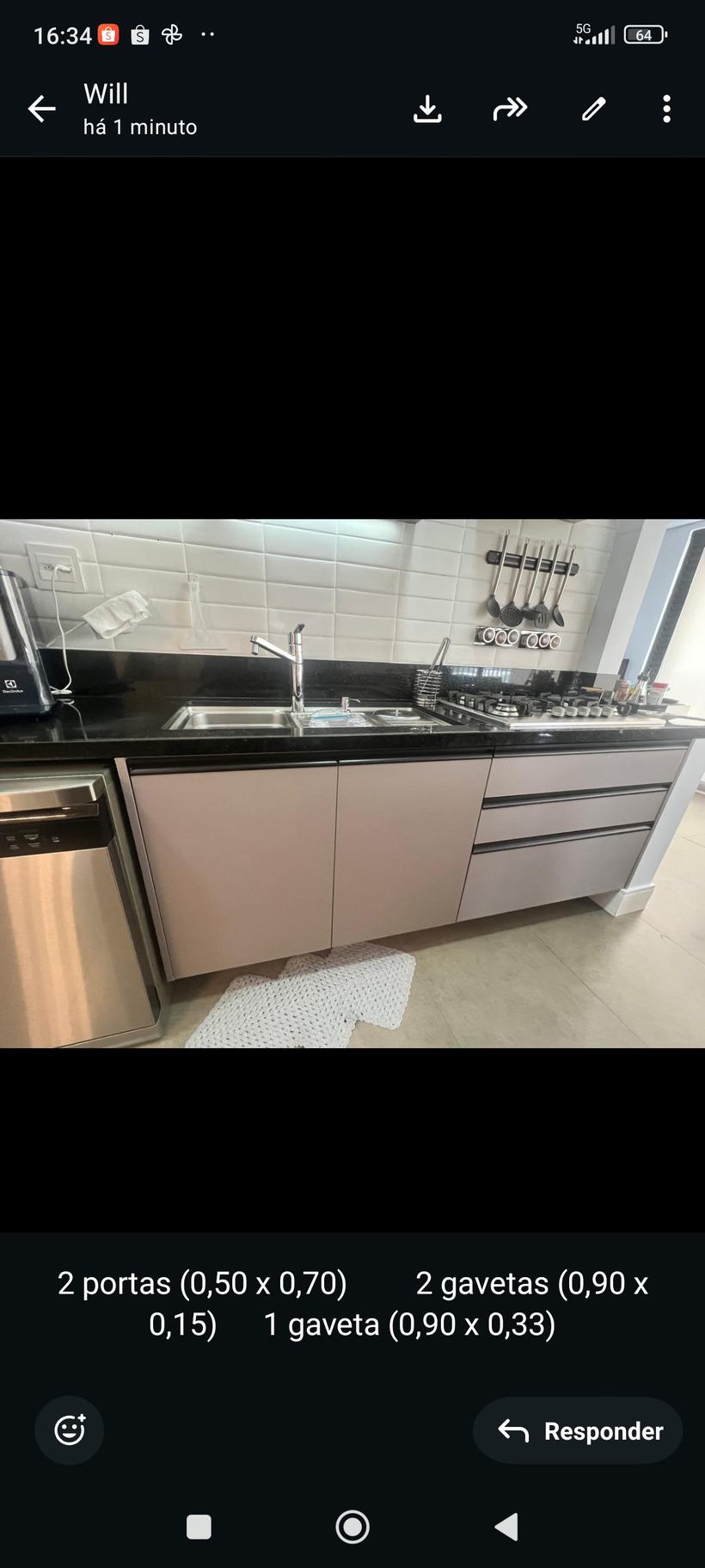 Parede de cozinha antes e depois